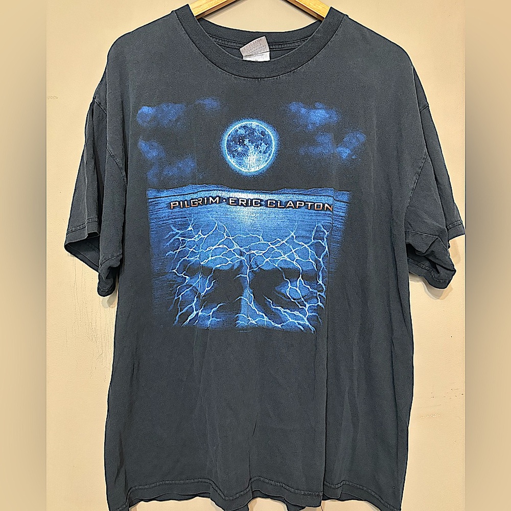 GILDAN Eric Clapton Vintage 1998 Pilgrim World Tour Cotton T-shirt
